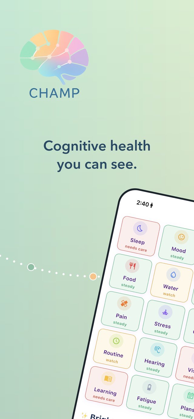 CHAMP Healthy Brain app screenshot 1 of 8