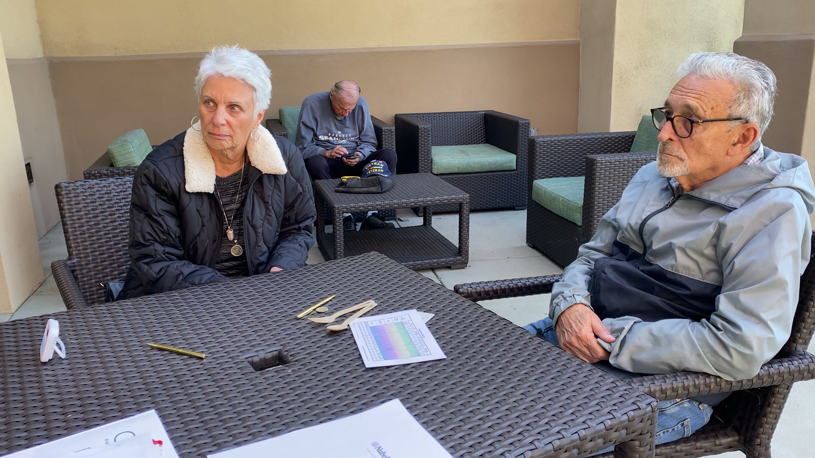 A couple working together at the table